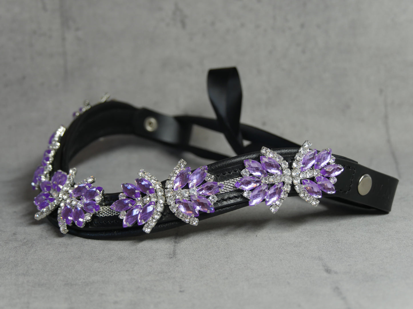 Stirnriemen Superstar in Lila Silber