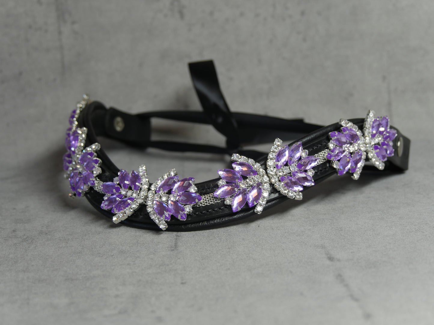 Stirnriemen Superstar in Lila Silber