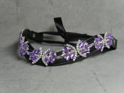 Stirnriemen Superstar in Lila Silber