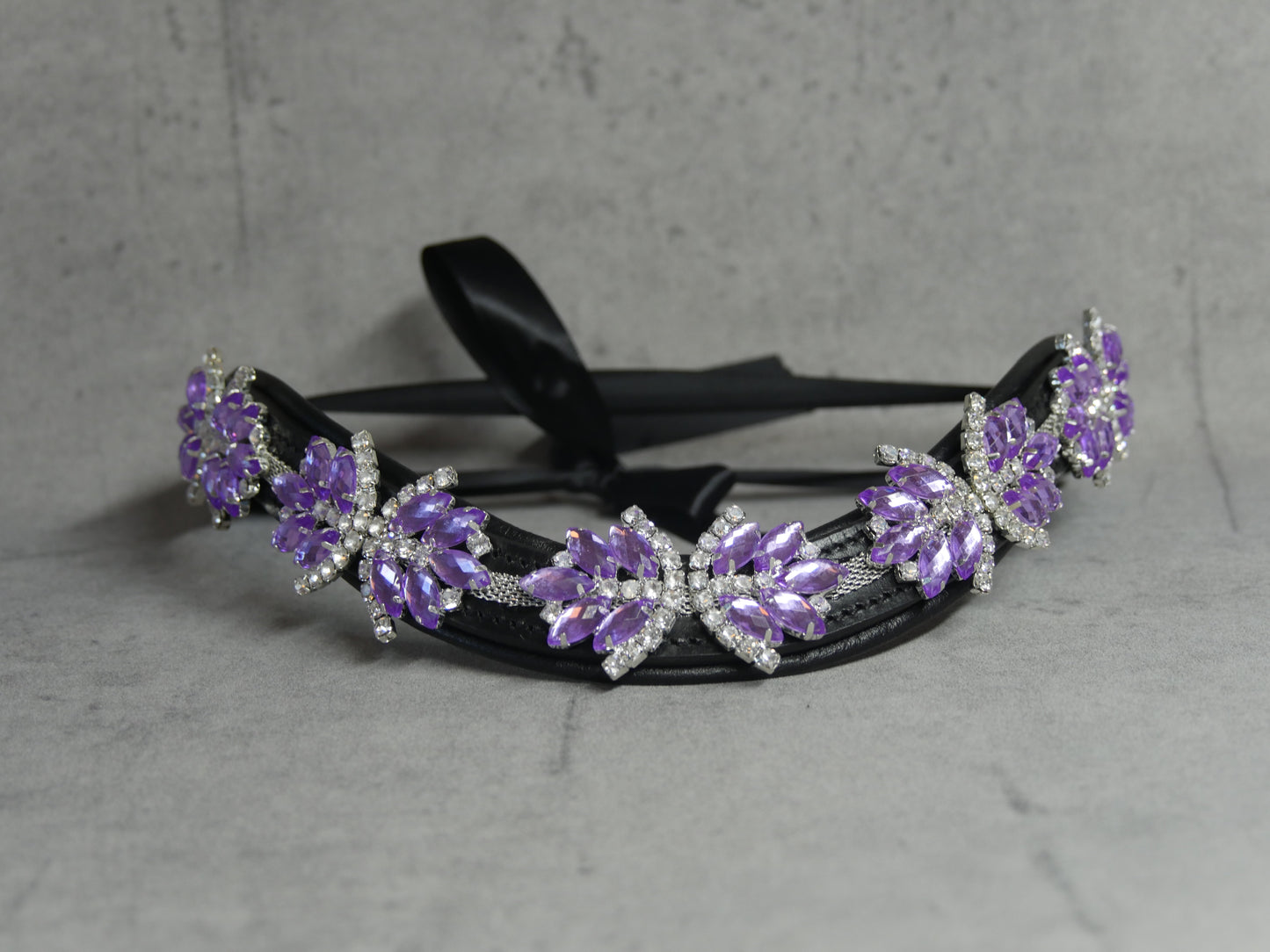 Stirnriemen Superstar in Lila Silber