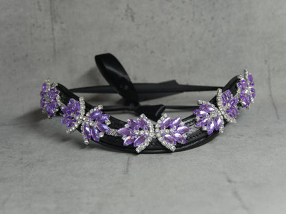 Stirnriemen Superstar in Lila Silber