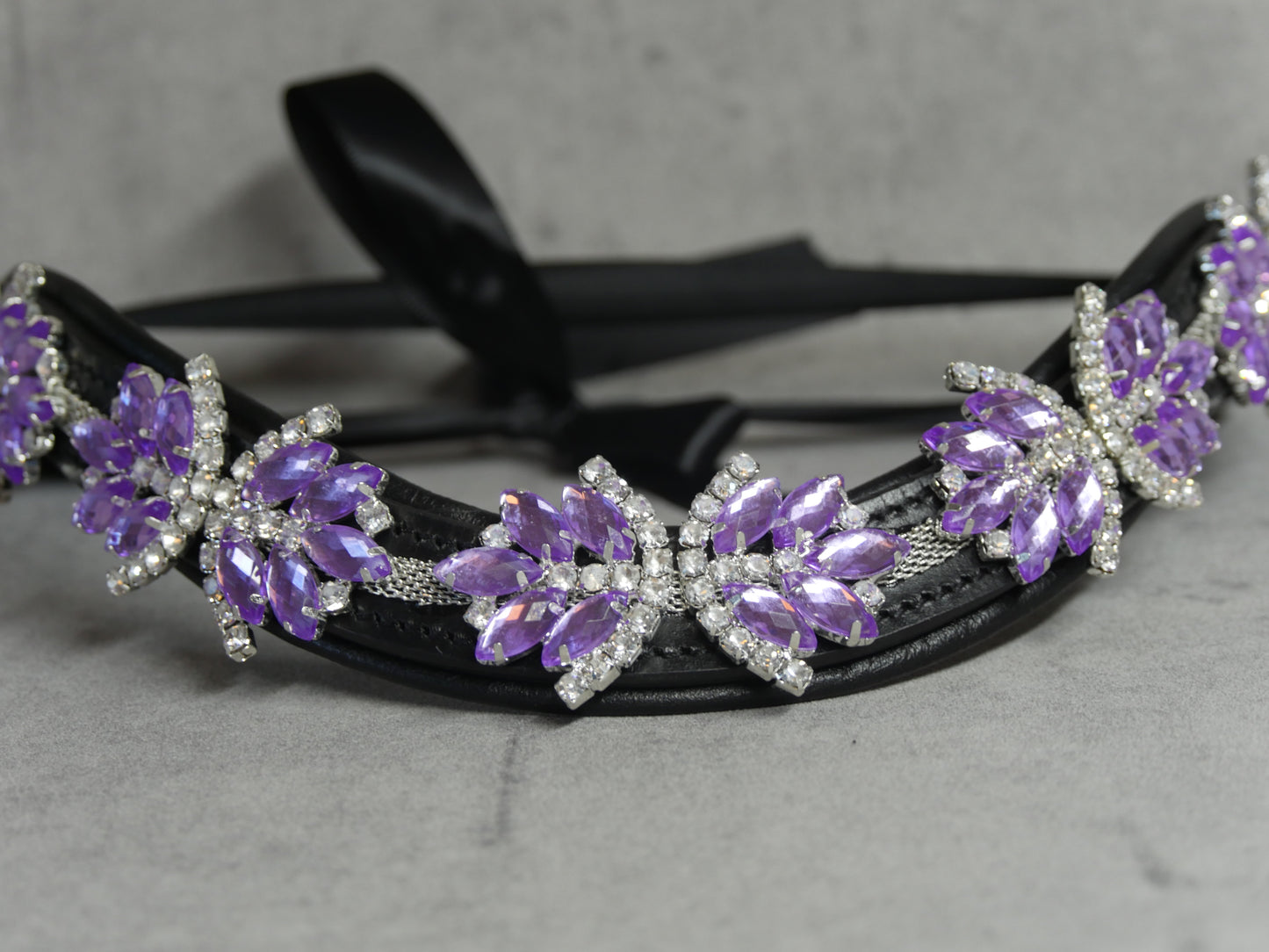 Stirnriemen Superstar in Lila Silber