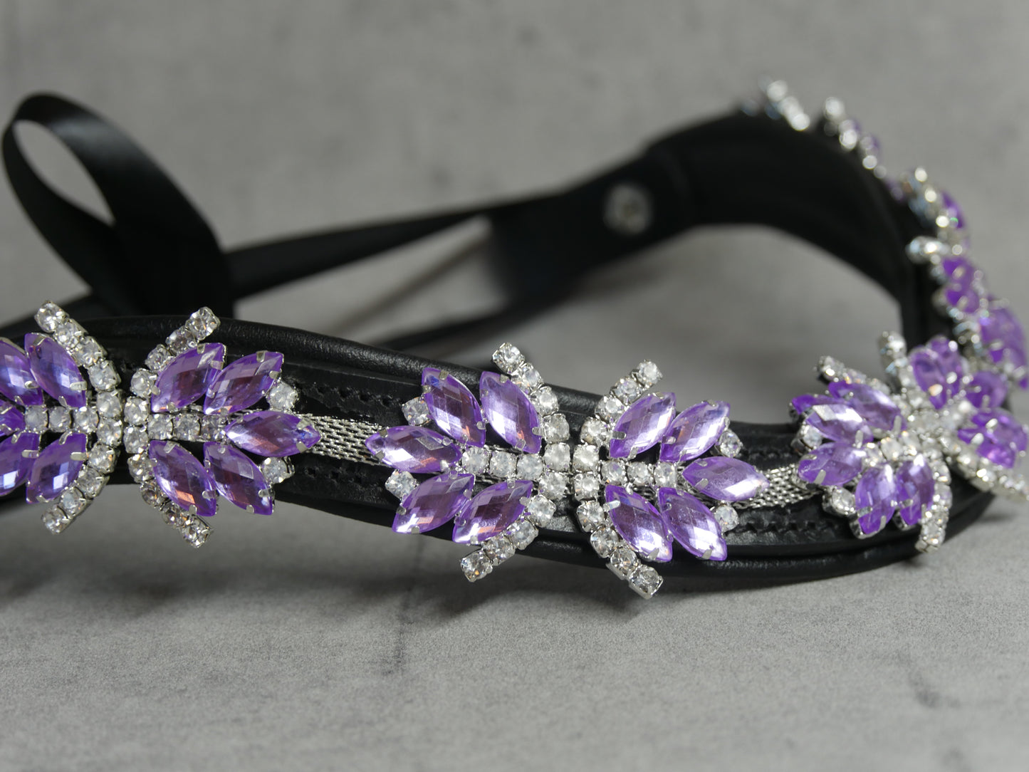 Stirnriemen Superstar in Lila Silber