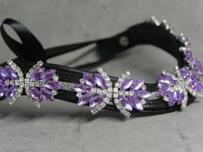 Stirnriemen Superstar in Lila Silber