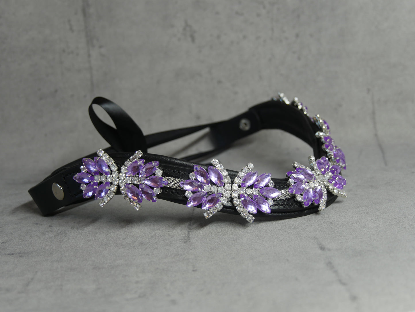 Stirnriemen Superstar in Lila Silber