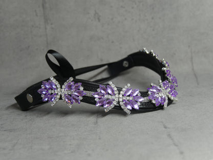 Stirnriemen Superstar in Lila Silber