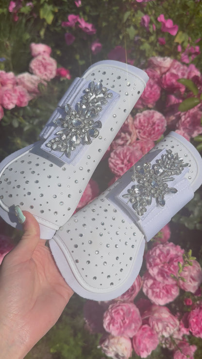 Glitzer Gamaschen White Glam