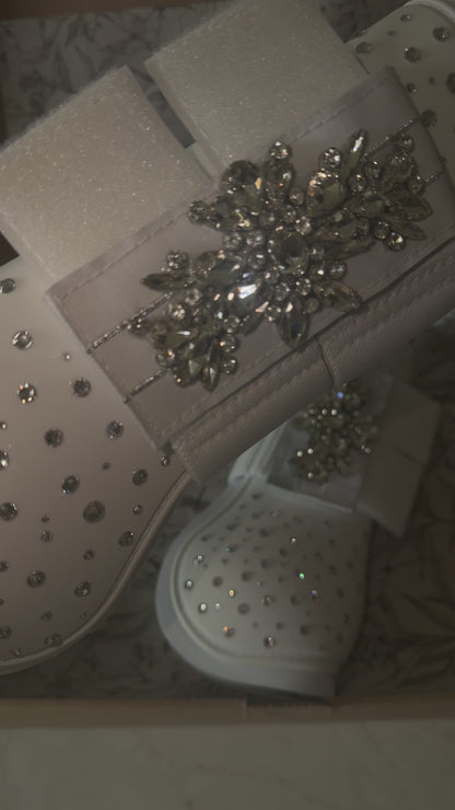 Glitzer Gamaschen White Glam
